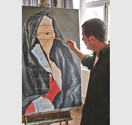 Illusionsmalerei, Dekorationsmalerei, prziser Arbeitsablauf